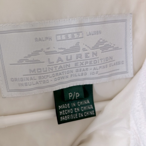 Vintage Lauren Ralph Lauren Cropped Down Coat Jacket Size Petite Small - Picture 3 of 9